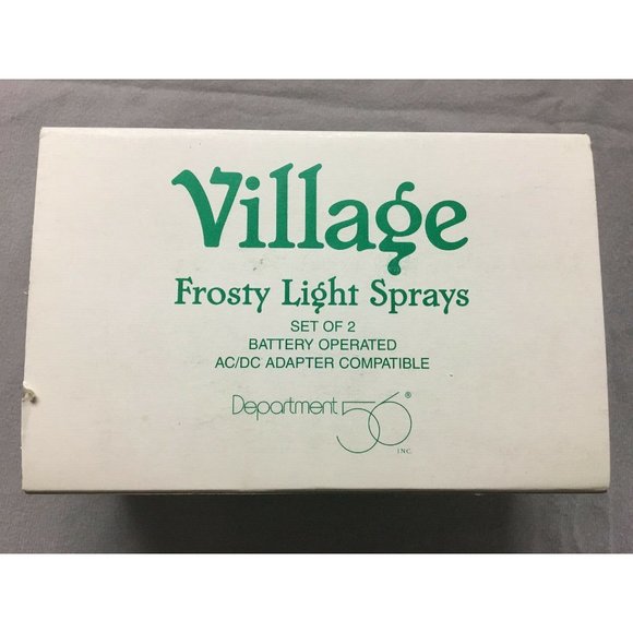 Department 56 Village "Frosty Light Sprays" Set of Two 2C Batteries Need #52682 - Picture 3 of 5